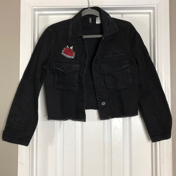 hm black denim jacket